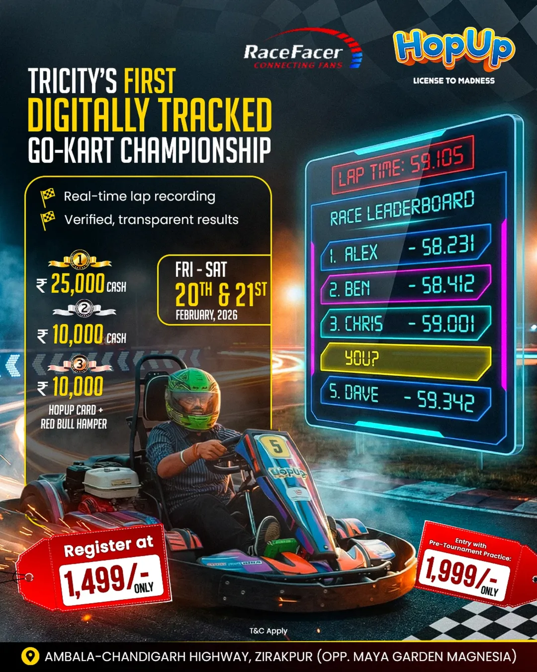 digitally tracked go-kart championship