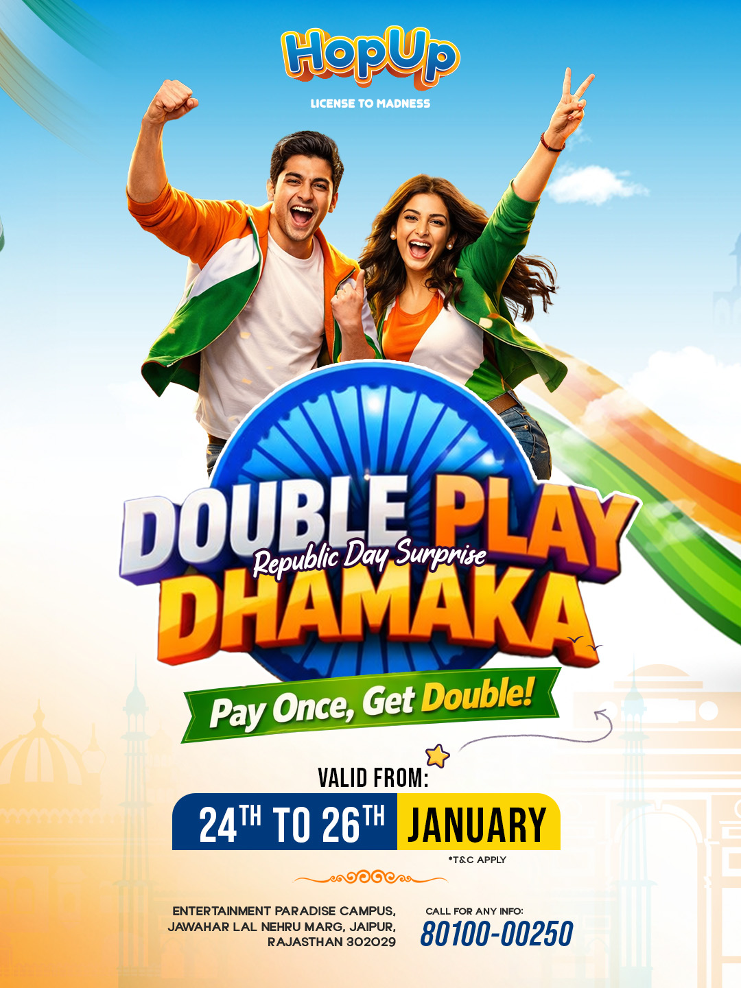 Play Once, Get Double! Republic Day Special at HopUp Jaipur